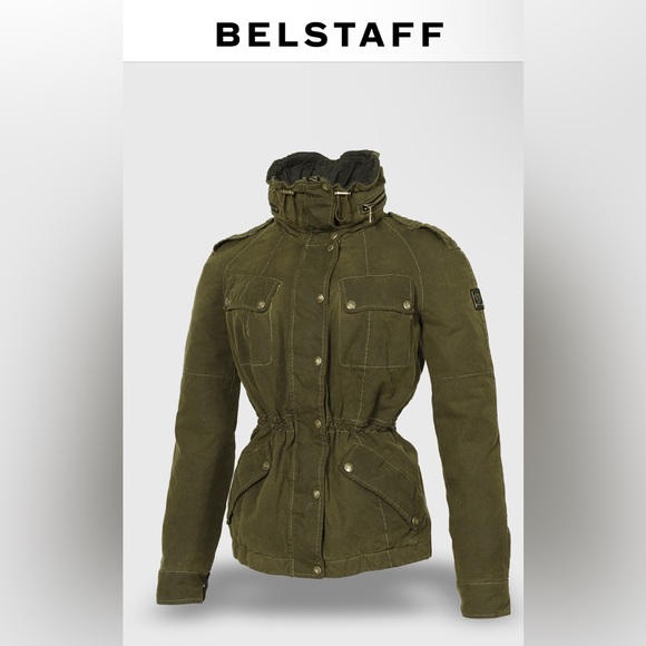 Belstaff Jackets & Blazers - BELSTAFF SANDOWN LADIES JACKET Military Green Size 44 Italian Sz Medium NWOT